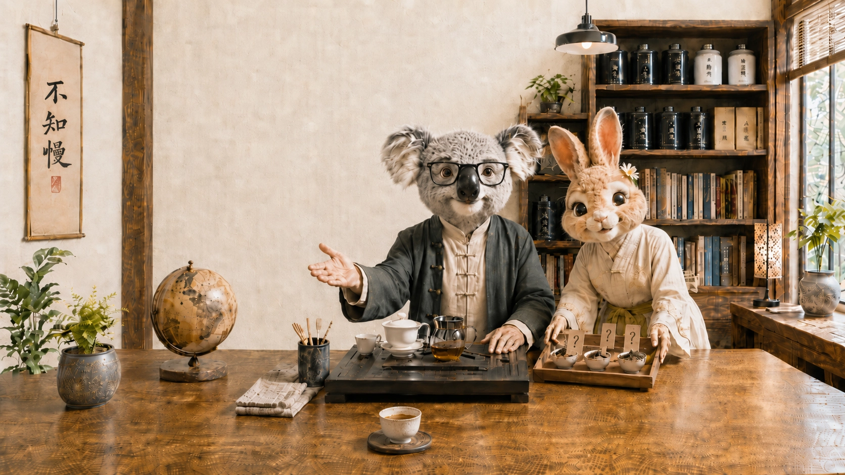 不知慢茶室桌面场景